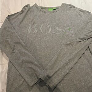 Boss Light Gray Long Sleeve Tee